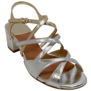 Laurence Dacade Silver / Gold Metallic Janet Sandals